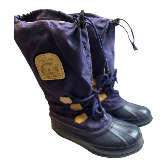 Sorel SnowLion Purple Winter Boots Women’s Size 8 Felt Lined Snow Boots - Picture 2 of 13